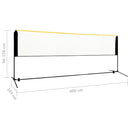 justerbart badmintonnet 400x103x94-158 cm metal