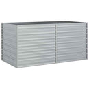 højbed 160x80x77 cm galvaniseret stål sølvfarvet