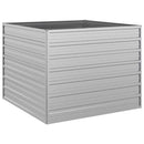 højbed 100x100x77 cm galvaniseret stål sølvfarvet