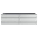 højbed 160x80x45 cm galvaniseret stål sølvfarvet