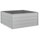 højbed 100x100x45 cm galvaniseret stål sølvfarvet