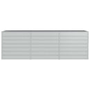 højbed 240x80x77 cm galvaniseret stål sølvfarvet