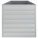 højbed 240x80x77 cm galvaniseret stål sølvfarvet