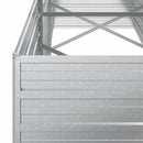 højbed 240x80x77 cm galvaniseret stål sølvfarvet