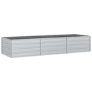 højbed 240x80x45 cm galvaniseret stål sølvfarvet