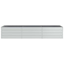 højbed 240x80x45 cm galvaniseret stål sølvfarvet