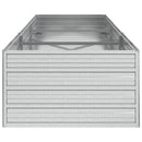 højbed 240x80x45 cm galvaniseret stål sølvfarvet
