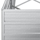 højbed 240x40x45 cm galvaniseret stål sølvfarvet