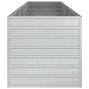 højbed 320x80x77 cm galvaniseret stål sølvfarvet