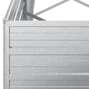 højbed 320x80x77 cm galvaniseret stål sølvfarvet