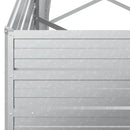 højbed 320x40x77 cm galvaniseret stål sølvfarvet