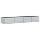 højbed 320x80x45 cm galvaniseret stål sølvfarvet