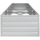 højbed 320x80x45 cm galvaniseret stål sølvfarvet