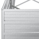 højbed 320x80x45 cm galvaniseret stål sølvfarvet