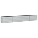 højbed 320x40x45 cm galvaniseret stål sølvfarvet