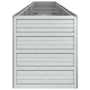 højbed 320x40x45 cm galvaniseret stål sølvfarvet