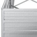 højbed 320x40x45 cm galvaniseret stål sølvfarvet