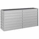 højbed 160x40x77 cm galvaniseret stål sølvfarvet