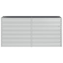 højbed 160x40x77 cm galvaniseret stål sølvfarvet