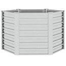højbed 129x77 cm galvaniseret stål sølvfarvet