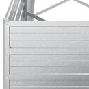 højbed 400x80x45 cm galvaniseret stål sølvfarvet
