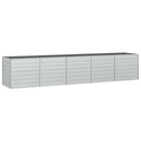 højbed 400x80x77 cm galvaniseret stål sølvfarvet