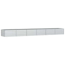 højbed 480x80x45 cm galvaniseret stål sølvfarvet