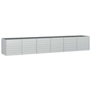 højbed 480x80x77 cm galvaniseret stål sølvfarvet