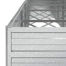 højbed 480x80x77 cm galvaniseret stål sølvfarvet