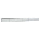 højbed 600x80x45 cm galvaniseret stål sølvfarvet