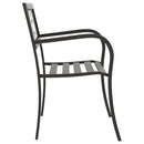 havebænk 125 cm stål sort