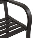 havebænk 125 cm stål sort