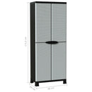 plastskab 68x39x171,5 cm rattandesign plastik