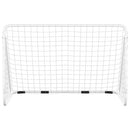 fodboldmål med net 180x90x120 cm stål hvid