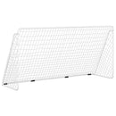 fodboldmål med net 366x122x182 cm stål hvid