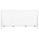 fodboldmål med net 366x122x182 cm stål hvid