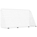 fodboldmål med net 366x122x182 cm stål hvid