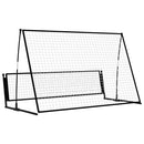 2-i-1 fodbold-rebounder 202x104x120 cm stål
