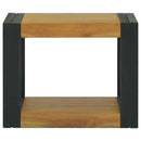 væghængt badeværelsesskab 45x45x35 cm massivt teaktræ