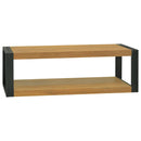 væghængt badeværelsesskab 110x45x35 cm massivt teaktræ