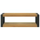 væghængt badeværelsesskab 110x45x35 cm massivt teaktræ