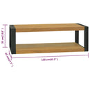 væghængt badeværelsesskab 110x45x35 cm massivt teaktræ