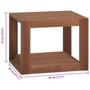 væghængt badeværelsesskab 45x45x35 cm massivt teaktræ