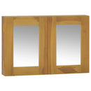 spejlskab 60x10x40 cm massivt teaktræ