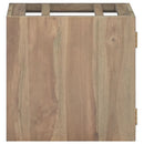 væghængt badeværelsesskab 46x25,5x40 cm massivt teaktræ