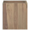 væghængt badeværelsesskab 46x25,5x40 cm massivt teaktræ