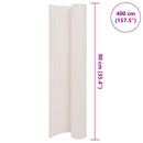 havehegn 90x400 cm dobbeltsidet hvid