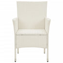 havestole med hynder 4 stk. polyrattan hvid