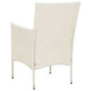 havestole med hynder 4 stk. polyrattan hvid
