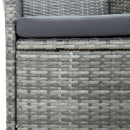 havestole 4 stk. polyrattan grå
